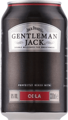 69,95 € Free Shipping | 12 units box Mixer Jack Daniel's Gentleman Tennessee United States Can 33 cl Cola, Whisky