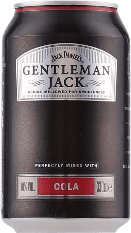 69,95 € 免费送货 | 盒装12个 调和剂 Mixer Jack Daniel's Gentleman 田纳西 美国 罐 33 cl Cola — 可乐, Whisky — 威士忌