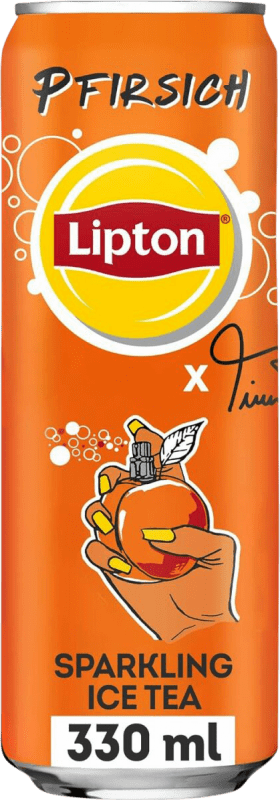0,95 € 免费送货 | 碳酸饮料 Lipton Sparkling — 起泡的 德国 罐 33 cl Pfirsich — 桃子, Ice Tea — 冰茶