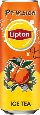 16,95 € Free Shipping | 24 units box Soft Drinks Lipton Germany Can 33 cl Pfirsich — Peach, Ice Tea