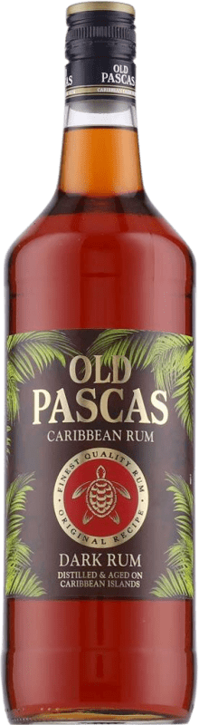 17,95 € Envío gratis | Ron Old Pascas Caribbean Dark Barbados Botella 1 L