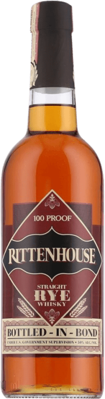 55,95 € Spedizione Gratuita | Whisky Blended Heaven Hill Rittenhouse 100 Proof Rye, Straight stati Uniti 70 cl