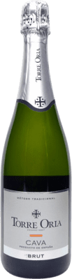 9,95 € Kostenloser Versand | Weißer Sekt Torre Oria Brut — Herb D.O. Cava Spanien Macabeo 75 cl