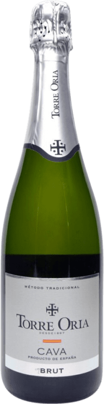 10,95 € Envío gratis | Espumoso blanco Torre Oria Brut D.O. Cava España Macabeo Botella 75 cl