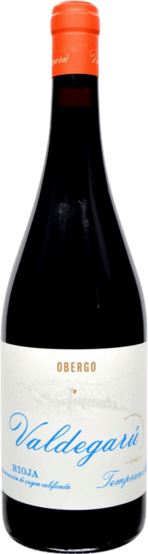 17,95 € 免费送货 | 红酒 Obergo Valdegarú D.O.Ca. Rioja 拉里奥哈 西班牙 Tempranillo 瓶子 75 cl