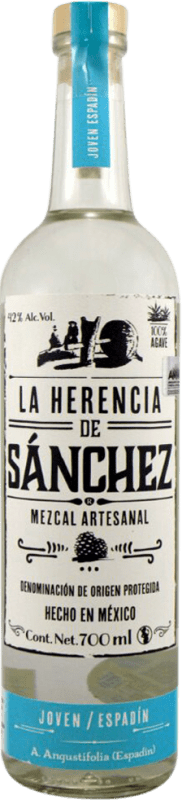 49,95 € 免费送货 | 梅斯卡尔酒 Sánchez y Asociados. La Herencia Espadín 年轻的 墨西哥 瓶子 70 cl