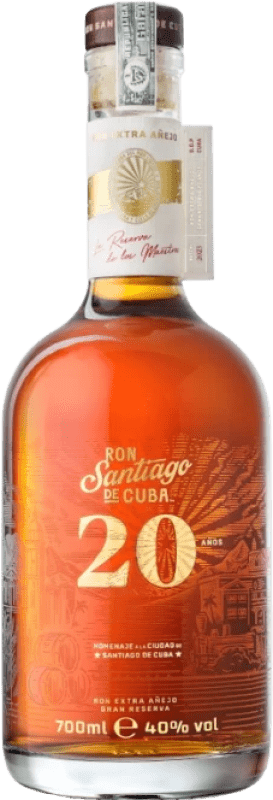 184,95 € Envio grátis | Rum Cuba Ron Santiago de Cuba Cuba 20 Anos 70 cl