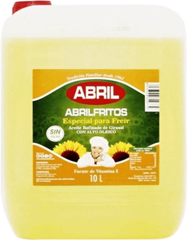 38,95 € Kostenloser Versand | Speiseöl Abril Abrilfritos Girasol Alto Oleico Especial Freir Spanien Karaffe 10 L