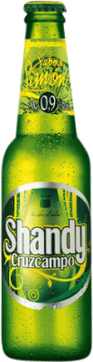 19,95 € Envío gratis | Caja de 24 unidades Cerveza Cruzcampo Shandy España Botellín 25 cl