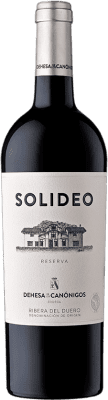 83,95 € Envío gratis | Vino tinto Dehesa de los Canónigos Solideo Reserva D.O. Ribera del Duero Castilla y León España Tempranillo, Cabernet Sauvignon, Albillo Botella Magnum 1,5 L