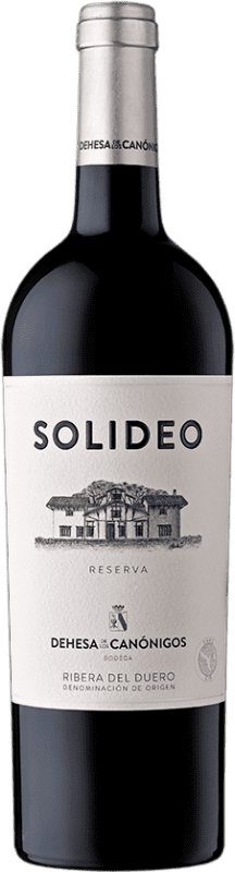 83,95 € Бесплатная доставка | Красное вино Dehesa de los Canónigos Solideo Резерв D.O. Ribera del Duero Кастилия-Леон Испания Tempranillo, Cabernet Sauvignon, Albillo бутылка Магнум 1,5 L