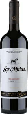 11,95 € 免费送货 | 红酒 Torres Las Mulas I.G. Valle Central 中央谷地 西班牙 Carmenère 瓶子 75 cl