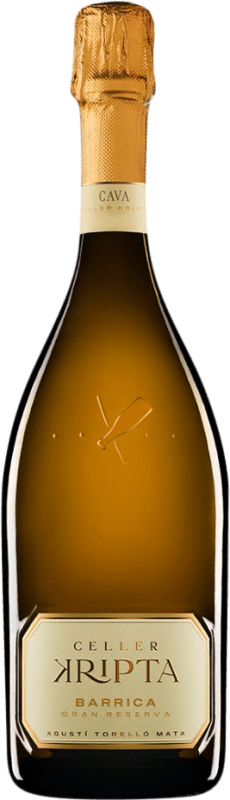 32,95 € 送料無料 | 白のスパークリングワイン Agustí Torelló Celler Kripta 樽, グラン・レセルバ スペイン 75 cl
