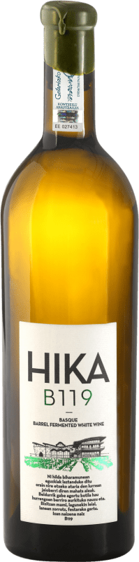 45,95 € Envío gratis | Vino blanco Hika Txakolindegia Basque Fermentado en Barrica España Botella 75 cl