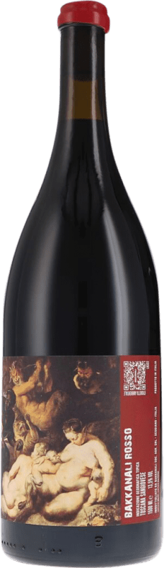 98,95 € Envío gratis | Vino tinto Bakkanali Rosso Seco I.G.T. Toscana Toscana Italia Sangiovese Botella Magnum 1,5 L