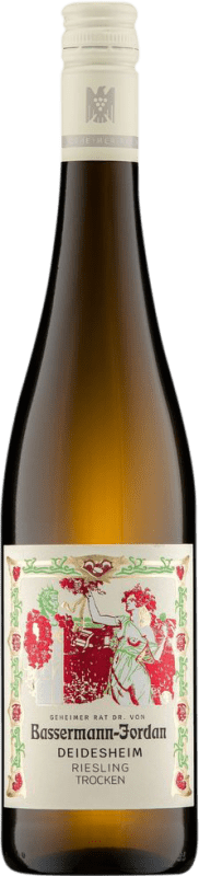 21,95 € Envío gratis | Vino blanco Dr. Von Basserman-Jordan Deidesheim Seco Q.b.A. Pfälz Pfälz Alemania Riesling Botella 75 cl