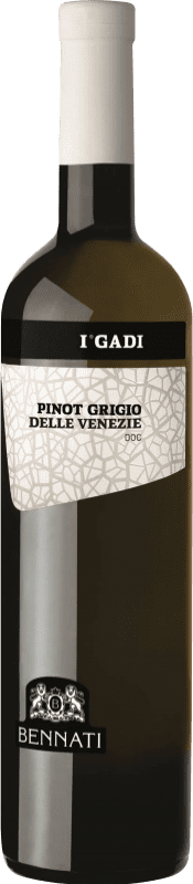 10,95 € Envio grátis | Vinho branco Bennati I Gadi Seco I.G.T. Veneto Vêneto Itália Pinot Cinza Garrafa 75 cl