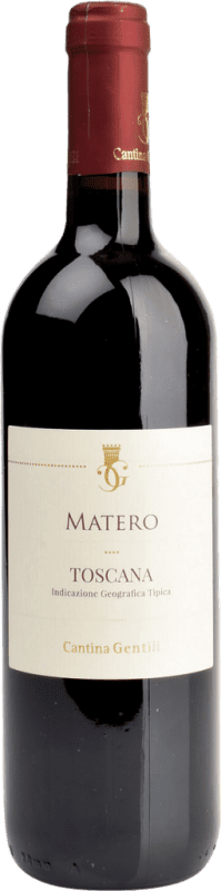11,95 € Envío gratis | Vino tinto Cantina Gentili Matero Rosso I.G.T. Toscana Toscana Italia Merlot, Cabernet Sauvignon, Sangiovese, Colorino Botella 75 cl