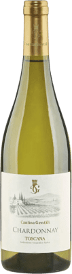 19,95 € Бесплатная доставка | Белое вино Cantina Gentili I.G.T. Toscana Тоскана Италия Chardonnay бутылка 75 cl