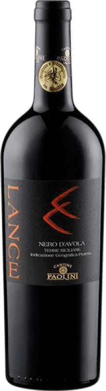 9,95 € Kostenloser Versand | Rotwein Paolini Lance Trocken I.G.T. Terre Siciliane Sizilien Italien Nero d'Avola Flasche 75 cl