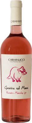 13,95 € Бесплатная доставка | Розовое вино Carminucci Grotte sul Mare Rosato сухой I.G.T. Marche Marche Италия бутылка 75 cl