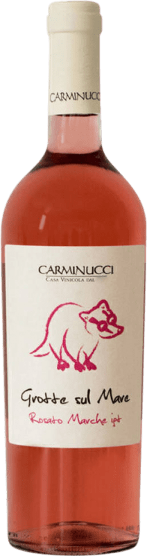 13,95 € Бесплатная доставка | Розовое вино Carminucci Grotte sul Mare Rosato сухой I.G.T. Marche Marche Италия бутылка 75 cl