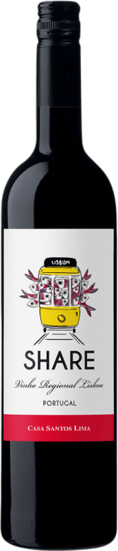 10,95 € Kostenloser Versand | Rotwein Santos Lima Share Território Tinto Trocken I.G. Vinho Regional de Lisboa Lisboa Portugal Touriga Nacional, Tinta Roriz, Castelão Flasche 75 cl