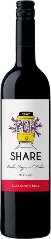 10,95 € 免费送货 | 红葡萄酒 Santos Lima Share Território Seco — 干型 I.G. Vinho Regional de Lisboa Lisboa 葡萄牙 Touriga Nacional, Tinta Roriz, Castelão — 卡斯特朗 瓶装 75 cl