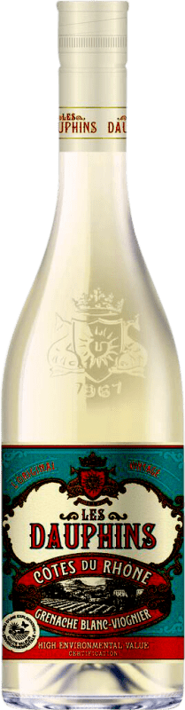 9,95 € Spedizione Gratuita | Vino bianco Cellier des Dauphins Blanc A.O.C. Côtes du Rhône Rhône Francia Grenache Bianca, Viognier Bottiglia 75 cl