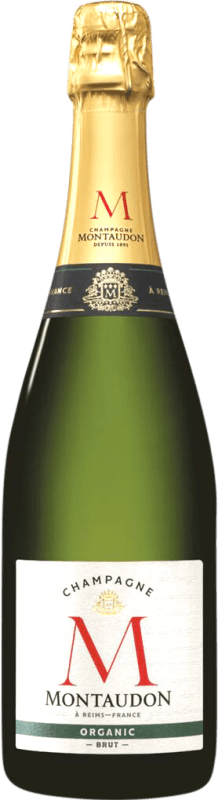 74,95 € Бесплатная доставка | Белое игристое Montaudon Organic брют A.O.C. Champagne Reims Франция Pinot Black бутылка 75 cl