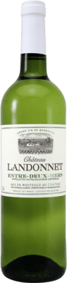 11,95 € Kostenloser Versand | Weißwein Château Landonnet Trocken A.O.C. Entre-deux-Mers Bordeaux Frankreich Sauvignon Weiß, Sémillon Flasche 75 cl