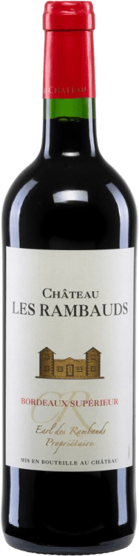 12,95 € 免费送货 | 红酒 Château Les Rambauds 干 A.O.C. Bordeaux 波尔多 法国 Merlot, Cabernet Sauvignon, Malbec 瓶子 75 cl