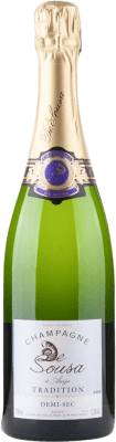 71,95 € Free Shipping | White sparkling De Sousa Tradition Semi-Dry Semi-Sweet A.O.C. Champagne Champagne France Pinot Black, Chardonnay Bottle 75 cl