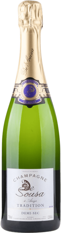 71,95 € Kostenloser Versand | Weißer Sekt De Sousa Semiseco — Halbtrocken Traditionell A.O.C. Champagne Champagner Frankreich Pinot Noir — Spätburgunder, Chardonnay 75 cl