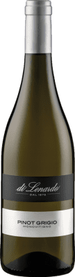 9,95 € Envio grátis | Vinho Branco Lenardo Seco D.O.C. Friuli Friuli-Venezia Giulia Itália Pinot Cinzento 75 cl