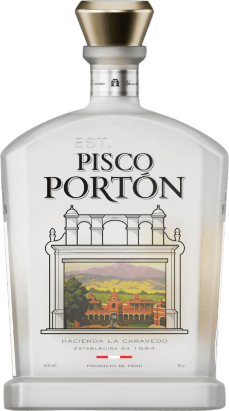 84,95 € Free Shipping | Pisco La Caravedo Portón Acholado Peru Bottle 70 cl