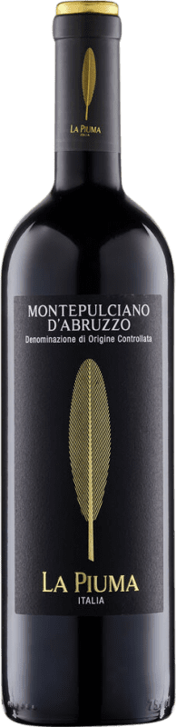5,95 € Spedizione Gratuita | Vino rosso La Piuma Secco D.O.C. Montepulciano d'Abruzzo Abruzzo Italia Montepulciano Bottiglia 75 cl