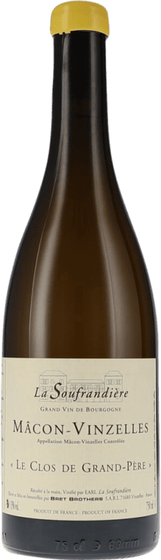 35,95 € Envío gratis | Vino blanco La Soufrandière Le Clos de Grand-Père Mâcon-Vinzelles Seco Borgoña Francia Chardonnay Botella 75 cl