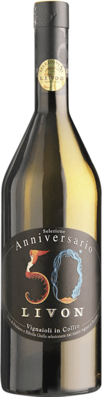 42,95 € Envío gratis | Vino Blanco Livon Friulano Ribolla Gialla 50th Selezione — Selección, Special Anniversary Edition — Edición Especial Aniversario I.G.T. Friuli - Venezia Giulia Friuli-Venezia Giulia Italia Friulano, Rhoditis 75 cl