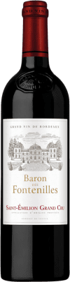 29,95 € 免费送货 | 红酒 Ginestet Baron des Fontenilles 干 A.O.C. Saint-Émilion Grand Cru 波尔多 法国 Merlot, Cabernet Sauvignon, Cabernet Franc 瓶子 75 cl