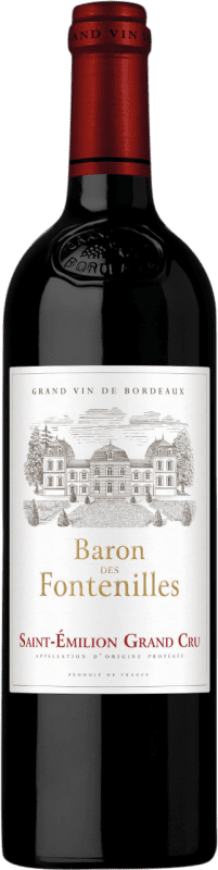 29,95 € 免费送货 | 红酒 Ginestet Baron des Fontenilles 干 A.O.C. Saint-Émilion Grand Cru 波尔多 法国 Merlot, Cabernet Sauvignon, Cabernet Franc 瓶子 75 cl
