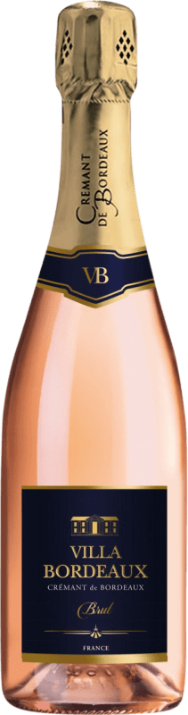24,95 € Envio grátis | Espumante Rosé Maison Le Star Villa Seco Rosé A.O.C. Crémant de Bordeaux Bordeaux França Merlot, Malbec 75 cl