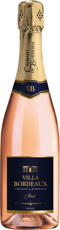 19,95 € 送料無料 | ロゼスパークリングワイン Maison Le Star Villa Rosé ドライ A.O.C. Crémant de Bordeaux ボルドー フランス Merlot, Malbec ボトル 75 cl