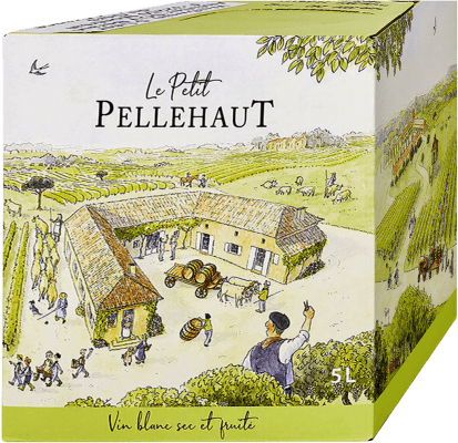 43,95 € 免费送货 | 白酒 Maison Sichel Le Petit Pellehaut Blanc 半干半甜 I.G.P. Vin de Pays Côtes de Gascogne 法国 Ugni Blanco Bag in Box 5 L