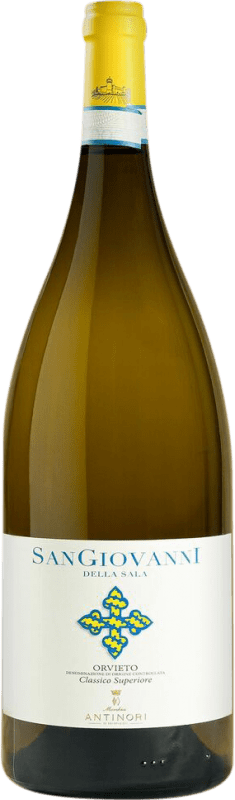 67,95 € Бесплатная доставка | Белое вино Marchesi Antinori San Giovanni della Sala Orvieto Classico Superiore I.G.T. Umbria Umbria Италия Viognier, Pinot White, Procanico, Grechetto бутылка Магнум 1,5 L
