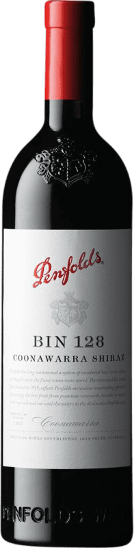 66,95 € Бесплатная доставка | Красное вино Penfolds Bin 128 I.G. Coonawarra Coonawarra Австралия Syrah бутылка 75 cl