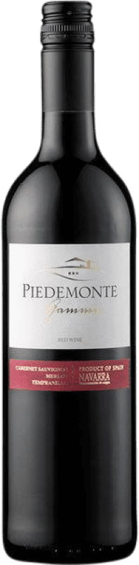 10,95 € Envío gratis | Vino tinto Piedemonte Gamma Tinto Seco D.O. Navarra Navarra España Tempranillo, Merlot, Cabernet Sauvignon Botella 75 cl
