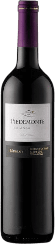13,95 € Envío gratis | Vino tinto Piedemonte Seco Crianza D.O. Navarra Navarra España Merlot Botella 75 cl