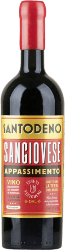 10,95 € Envío gratis | Vino tinto Poderi dal Nespoli Santodeno Appass Semi-Seco Semi-Dulce D.O.C. Romagna Italia Sangiovese Botella 75 cl