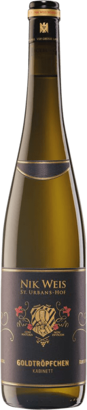 21,95 € Envío gratis | Vino blanco St. Urbans-Hof Nik Weis Piesporter Goldtröpfchen Kabinett Seco Q.b.A. Mosel Mosel Alemania Riesling Botella 75 cl
